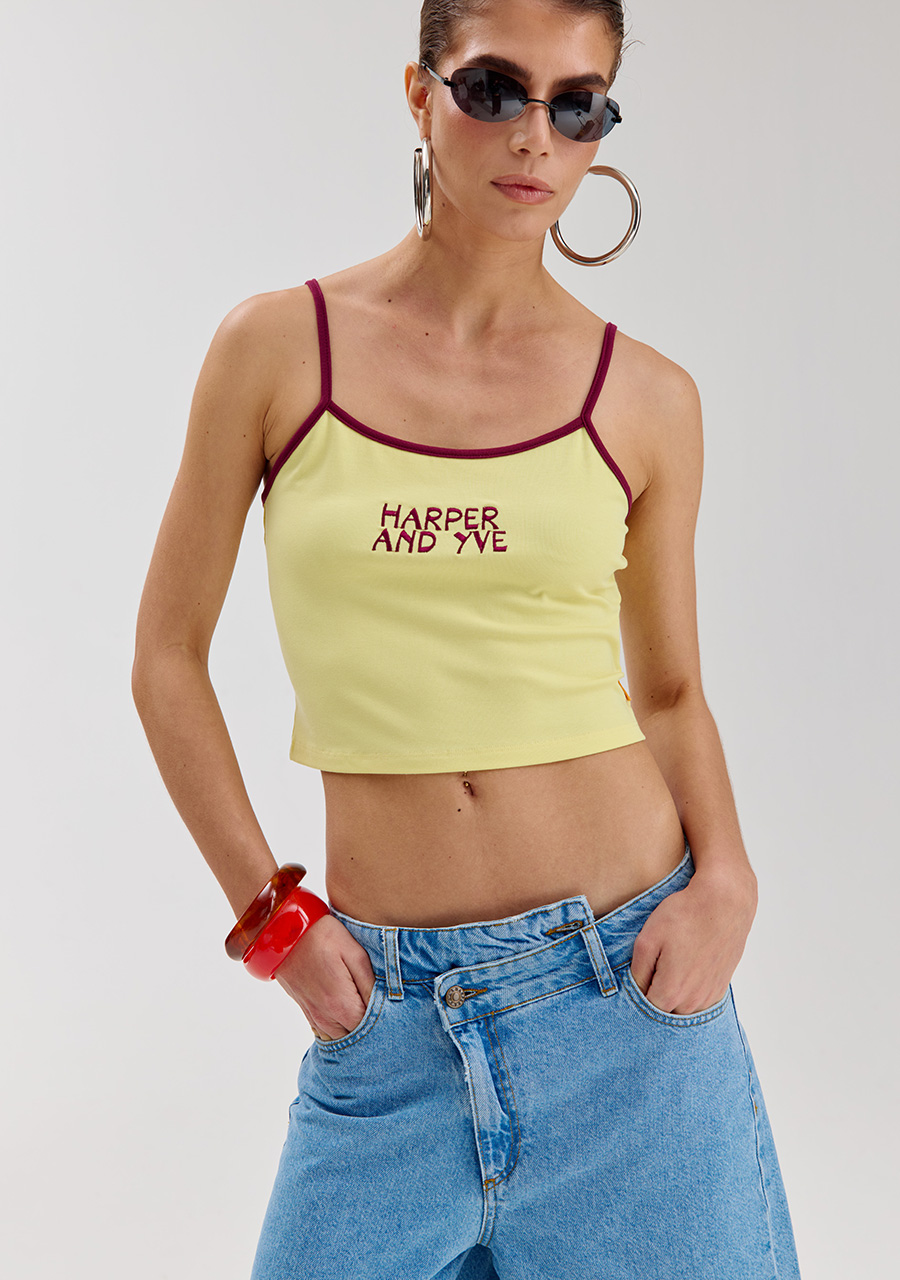 Harper & Yve Top Cally HS6P408 Geel