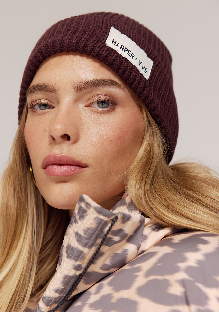 Harper & Yve Beanie harper AW25NACC01 Donker bruin