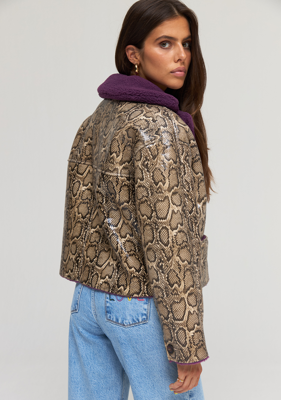 Harper & Yve Jacket Lammy AW24N222 Bruin