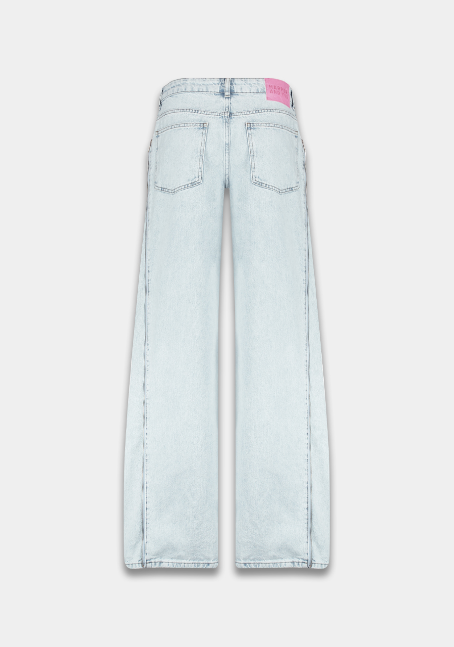 Harper & Yve Jeans Mayra zip SS25Z102 Blauw