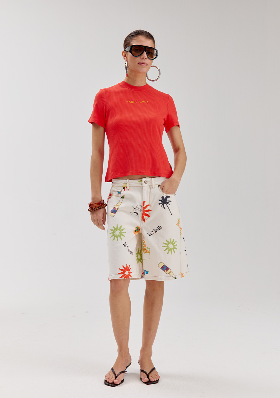 Harper & Yve Top Cammy HS6P415 Rood