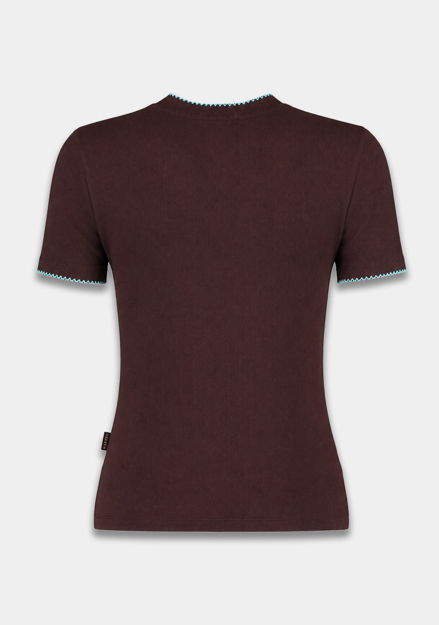 Harper & Yve Top Cammy AW6P400 Donker bruin