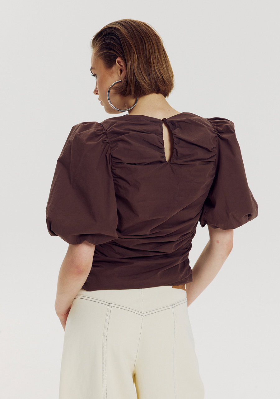 Harper & Yve Blouse Niko AW6P402 Donker bruin