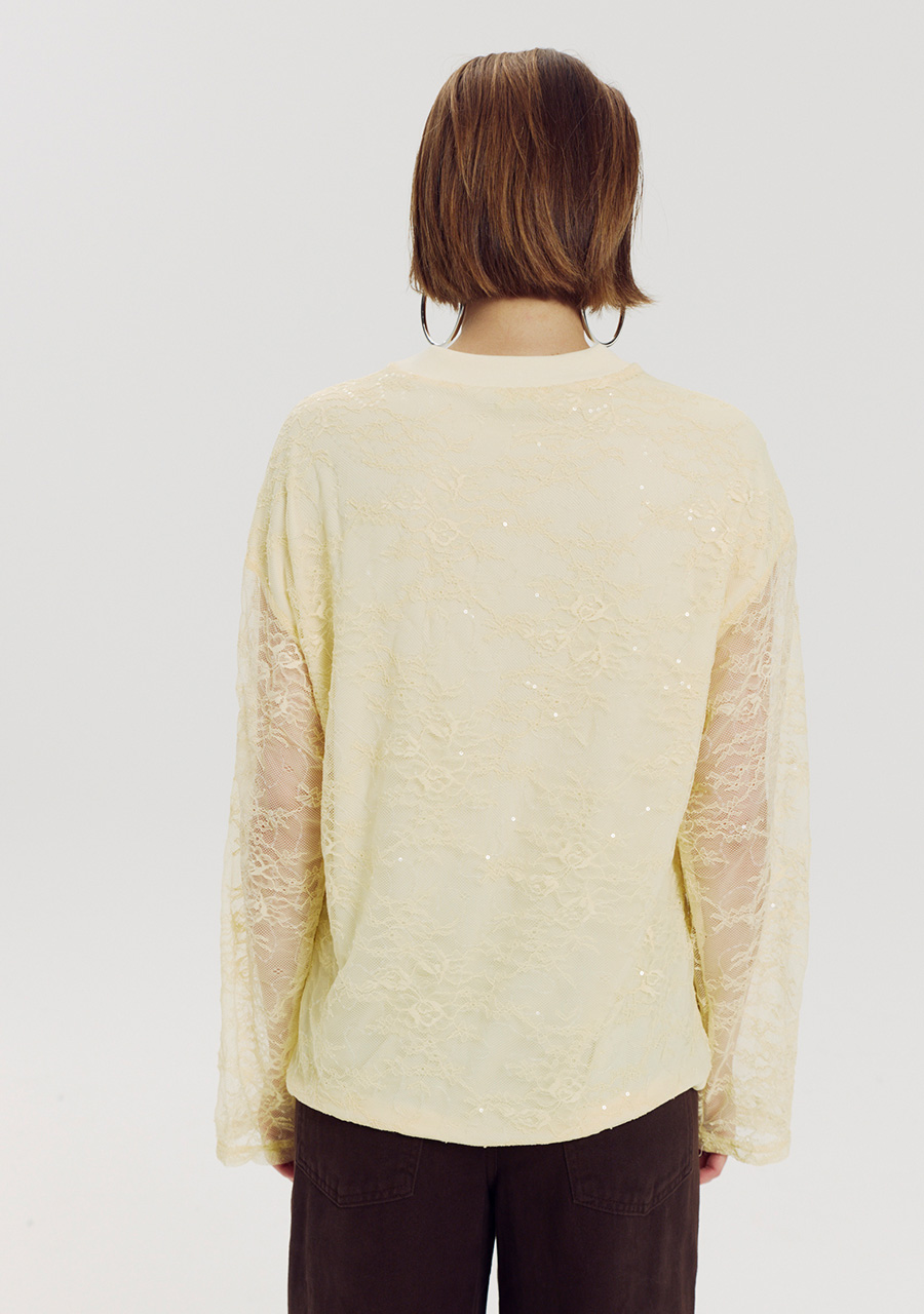 Harper & Yve T-shirt Elana AW6P615 Licht geel