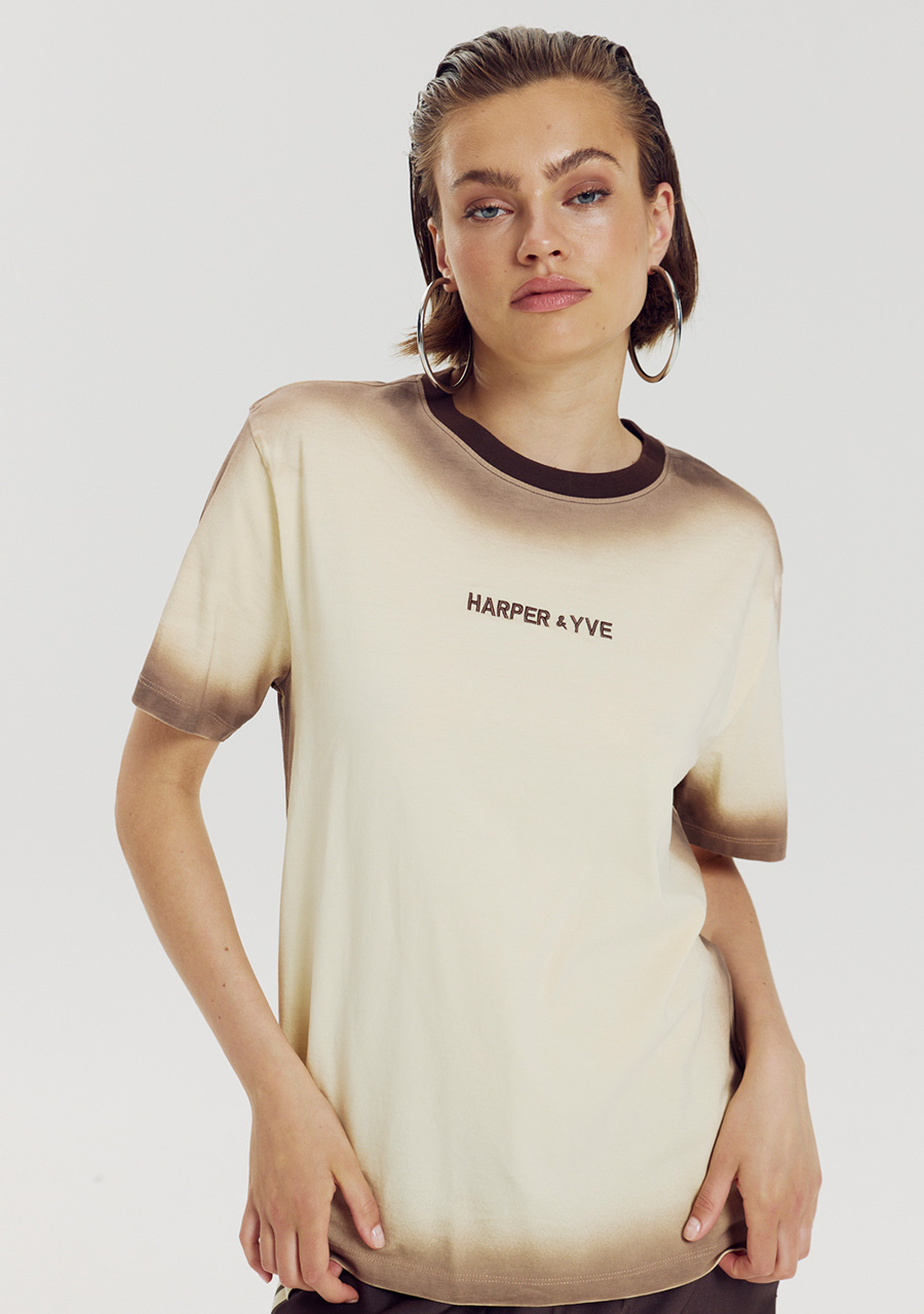 Harper & Yve T-shirt Set the mood AW6Y300 Licht geel