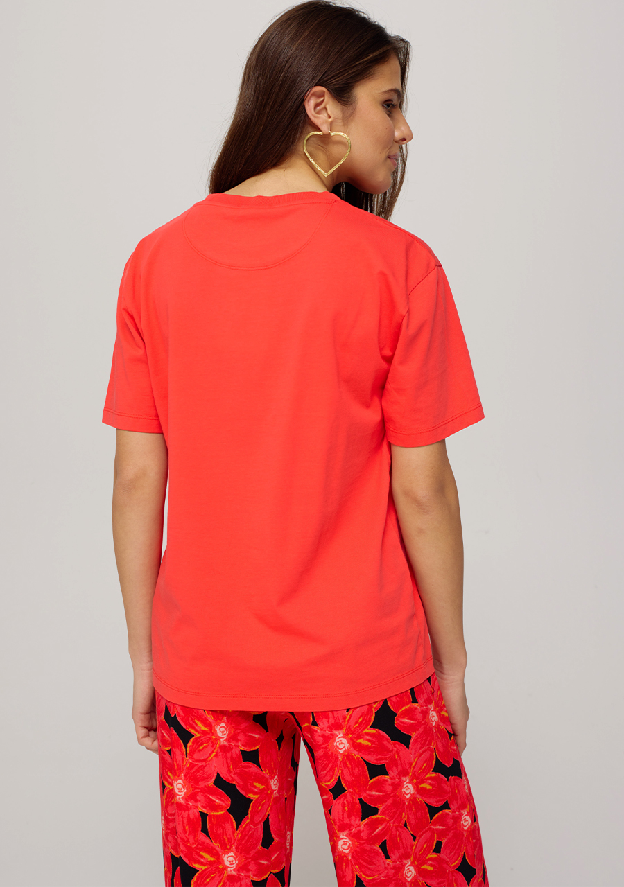 Harper & Yve T-shirt Rhinestone SS25Y301 Rood