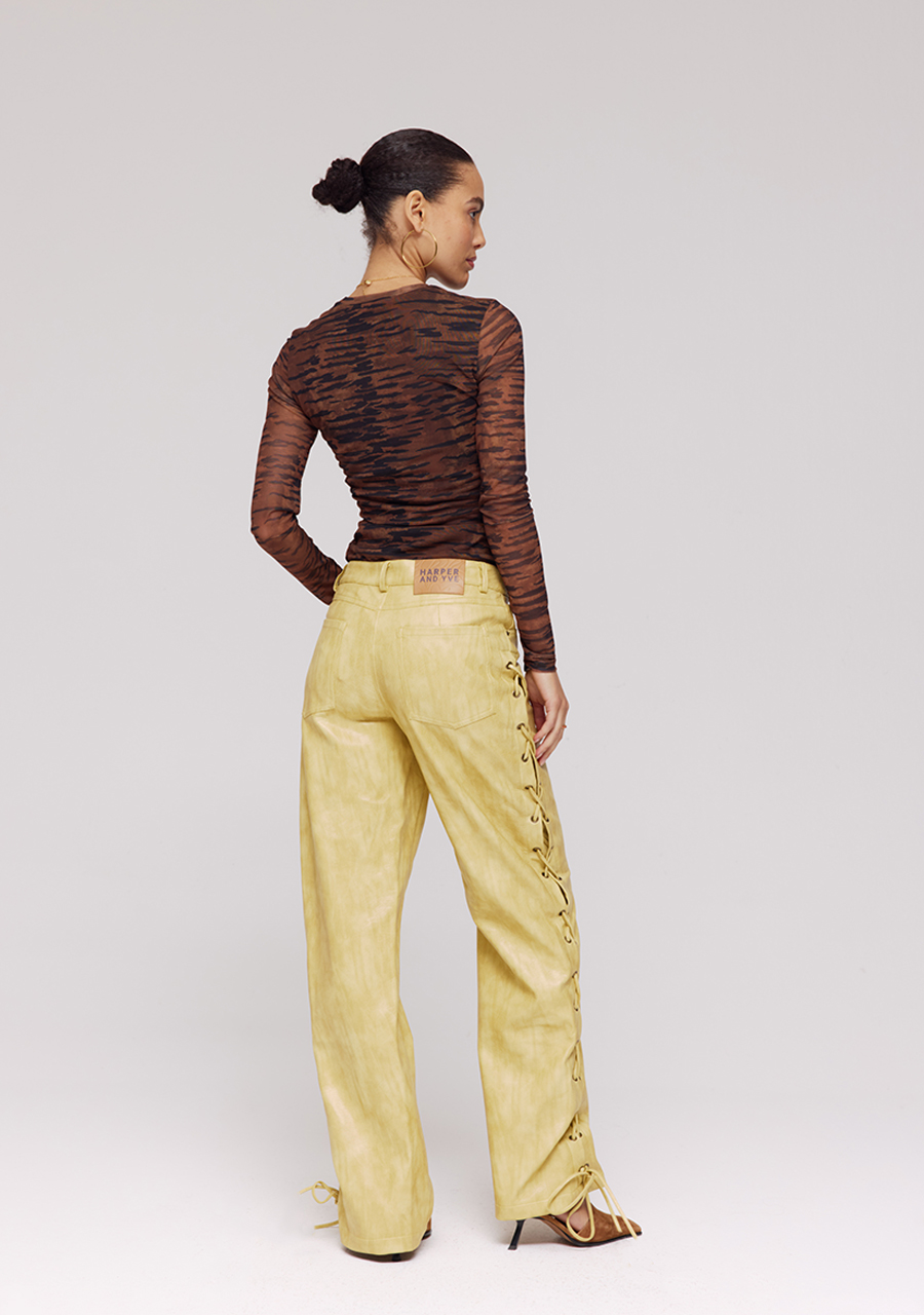 Harper & Yve Broek Sally DW25P111 Geel