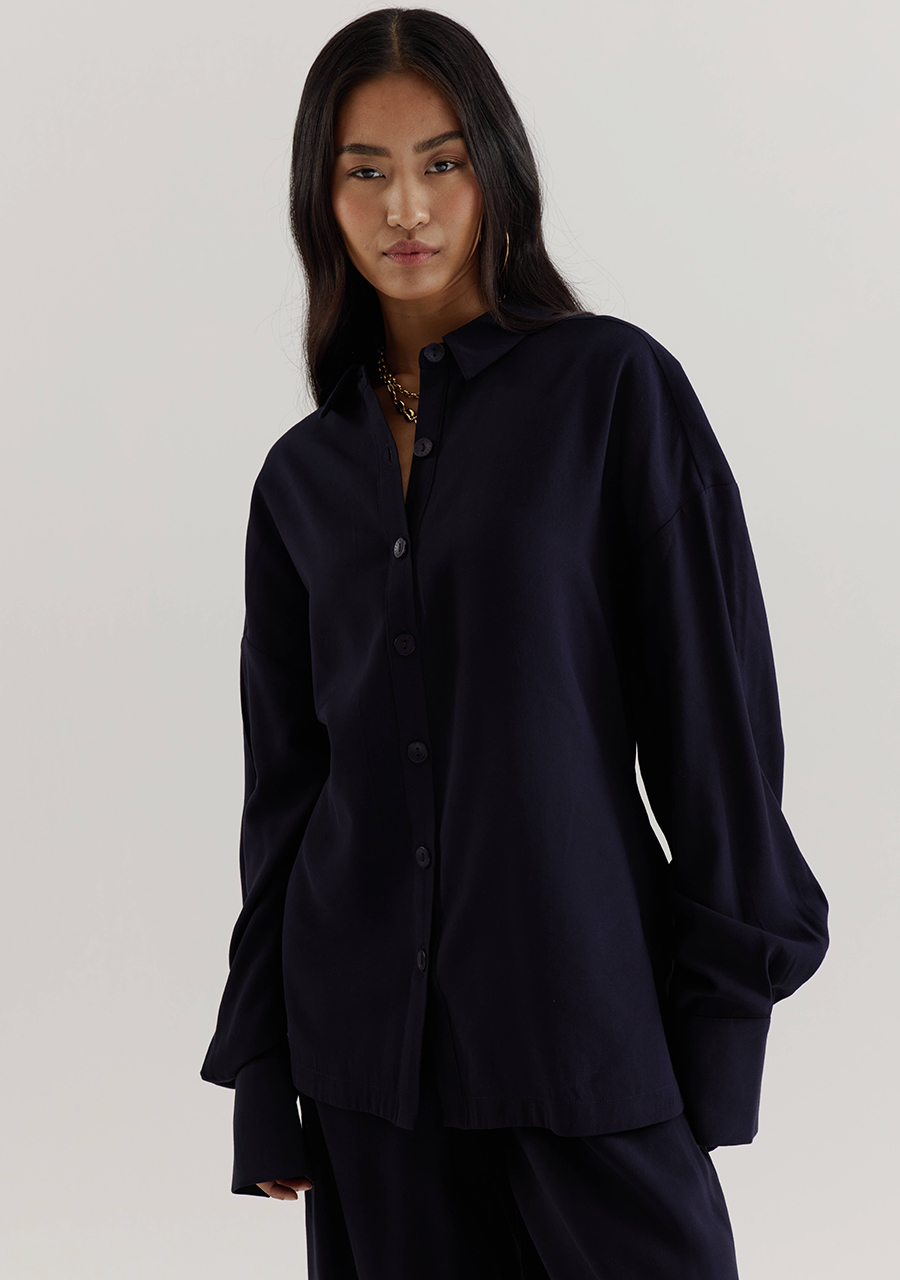 Harper & Yve Blouse HELENA AW25P600 Donker blauw