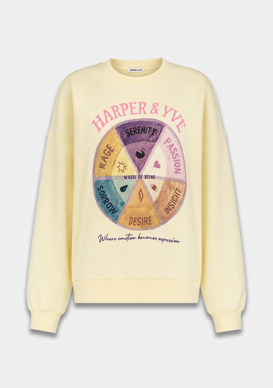 Harper & Yve Sweater Wheel AW6Y505 Licht geel